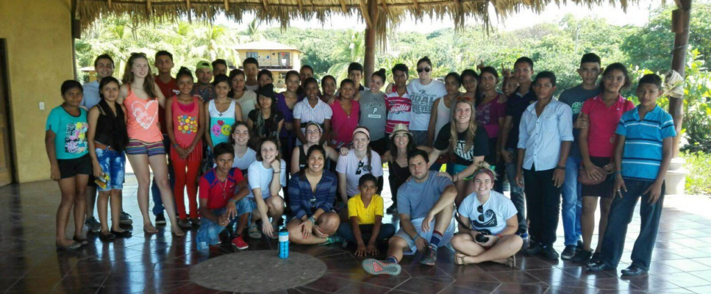A group of students overseas
